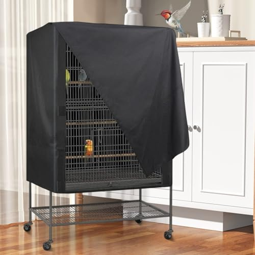 TONIXY Abdeckung für Vogelkäfig, wasserdicht, extra groß, gute Nacht, Sittich, quadratisch, 66 x 48 x 102 cm