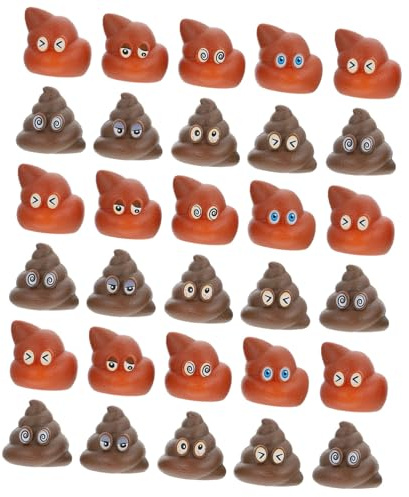 Kisangel 40 Stück Teiliges Lustiges Kacka Realistisches Fake Poop Wurfspiel für Witzige Streich Requisite Leichtes Kunststoffmaterial für Partyspaß und Konzentrationstraining