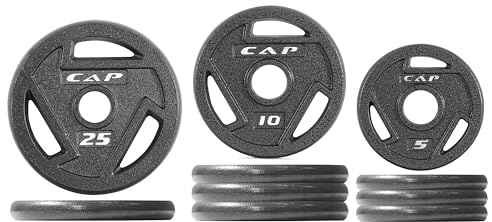 CAP Barbell 110 LB Elite Olympic 2-Inch Cast Iron Weight Plate Set