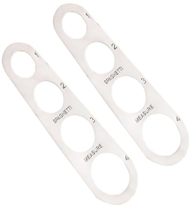 Alipis 2 pièces Outil de Mesure Spaghetti Acier Inoxydable pour Contrôle des Portions de Pâtes Règle de Cuisine et Polyvalente Ustensile pour Usage Domestique