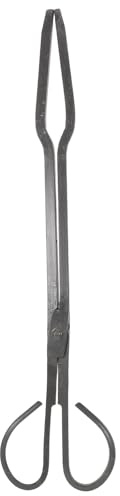 Alipis Pinzas para Leña de Chimenea Pinzas Resistentes de Hierro Forjado Herramienta para Leña para Chimeneas y Fogatas para Exteriores