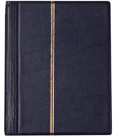QUXVUIS Album di francobolli neri per amici, grande capacità, impermeabile, valore di apprezzamento, classificatori in ABS, tasche, pagine, famiglia
