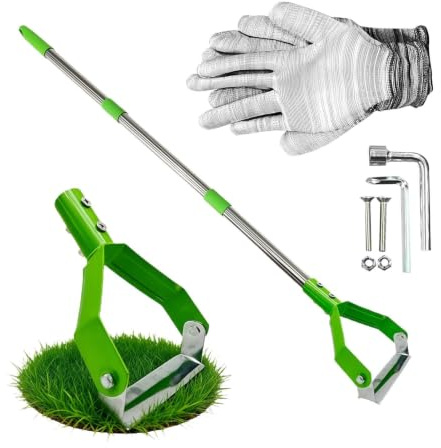 Zappa a Scatto - Pala con Manico Lungo a Impugnatura Ad Anello Robusta - Zappa A Per Diserbo Del Giardino - Per Scavare, Allentare, Zappare, Bordare, Trincee, Cortile, Fattoria, Patio, Prato, Aiuola