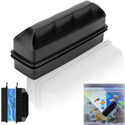 DXPETA Magnetic Fish Tank Glass Cleaner, Aquarium Glass Cleaner Set with 7 Tools, Efficient Algae Removal for Fish Tank Maintenance, Durable Magnetic Window Cleaner for Home Aquariums