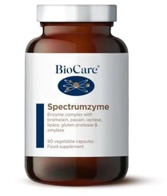 BioCare Spectrumzyme, 90 Capsules | Broad Spectrum Digestive Enzyme Complex with Bromelain, Lactase, and Protease