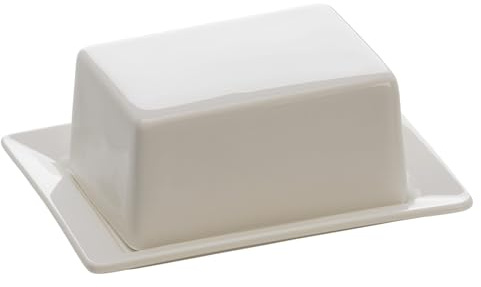 Maxwell & Williams Mantequera, Fuente para Mantequilla, Porcelana, Blanco, para 125G de Mantequilla, P05320