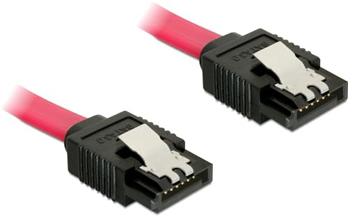 DeLOCK 82675 - Cable SATA (0.2 Metros), Rojo