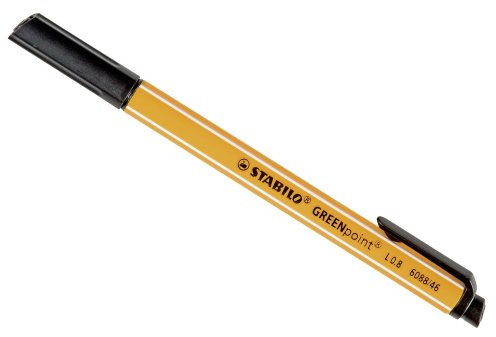 STABILO - Umweltfreundlicher Filzschreiber - GREENpoint - Einzelstift - schwarz