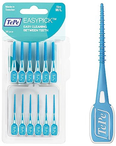 TePe EasyPick Dental Stick M/L / 1 x 36 Stück inklusive praktischem Taschenetui / Für eine einfache, tägliche Anwendung zwischendurch und unterwegs