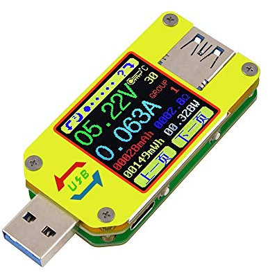 Tenlacum UM34 - Voltmetro, amperometro, amperometro, misuratore di tensione e carica della batteria, tester di resistenza