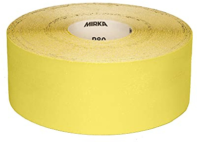 Mirka Schleifpapier Rolle 150mm x 50m Korn P80 Schleifen | Ideal für Holz Farbe Spachtel Kunststoff Hochwertiges Schleifmittel für Metallarbeiten und Oberflächenschleifer