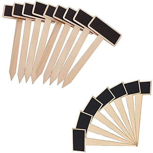 Gativs Kräuterschilder Set 42 Stück Schilder Zum Beschriften Garten Pflanzschilder für Draussen Garten Etiketten Kräuter Schilder Garten Kräuter Beschriftung Mini Pflanzenschilder Holz