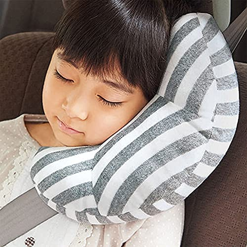 Kids Car Travel Pillow Car Seat Belt Cushion Children Head Neck Support Pillow Baby Travel Pillow Toddler Soft Neck Pillow Headrest Boys Girls Sleeping Pillow for Car Seat Pushchair Airplane Train