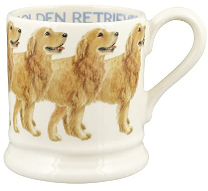 Emma Bridgewater große Tasse 1/2 Pint, Keramik Kaffeetasse groß - Steingut Tasse, Cappuccino, Latte, Kaffee, Teetasse - Schöne Tassen, Geburtstagsgeschenk - Kaffeebecher Golden Retriever