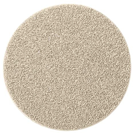 Taracarpet Shaggy-Teppich Hochflor Langflor waschbar ideal für Wohnzimmer, Schlafzimmer und das Kinderzimmer sehr weich und einfarbig Uni Creme 120x120 cm rund