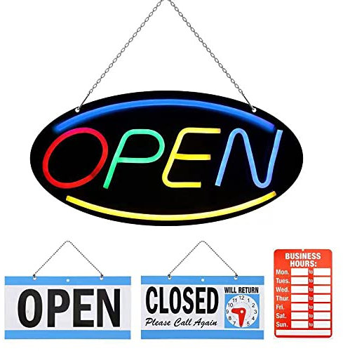 LED Open Leuchtreklamen,LED Leuchtreklame Schild,Open Wort Neon Nachtlichter für Raumdekor für Wand,Leuchtschilder angetrieben von USB, Neon Light für Bar Cafe Party Geschäft