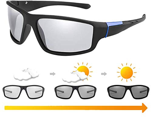 Gafas de Sol Fotocromáticas Hombres Protección UV400 Gafas de Sol para Deportes Al Aire Libre