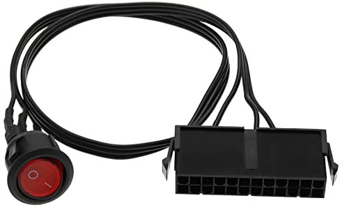 ECSiNG Cavo Interruttore Di Alimentazione ATX/EPS 20/24 Pin ATX 24 Pin LED Rosso Interruttore Di Accensione/spegnimento Cavo Ponticello Accessori Per Testare Il Di Alimentazione Del PC