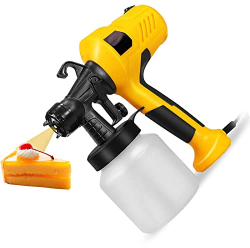 HMWOKPOT 500W Electric Airbrush Cake Decorating Kit, Handheld Chocolate Spray Gun for Cake and Dessert - Electric Paint Sprayer for Fence,Us Plug