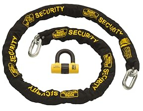 Burg-Wachter - Cadena de seguridad para motocicleta, 2 m, 12 mm, color negro