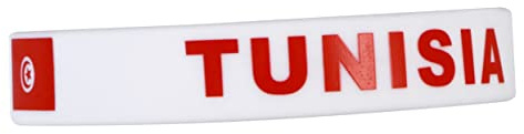 jojofuny 6pezzi Braccialetti in Silicone Motivo Nazionale Tunisia Morbidi e Durevoli Adatti Per Eventi Sportivi e Internazionali