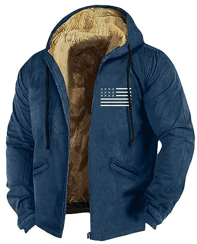KONG JIMFAN Herren Dünne Jacke Pinke Strickjacke Hemd Jacke Herren Jacken Hochzeitsanzug Herren Winterjacke Herren Winter Jacket Men Graue Strickjacke Lederhemd Herren Winterjacke(Navy,7XL)