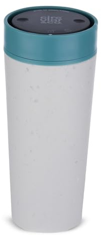Circular & Co Insulated Reusable Coffee Cup, 16 Ounce, 100% Leakproof and Lockable, Push Button Closure, One Hand Open, Hot/Cold, 360 Degree Drinking, Recyclable, BPA Free,