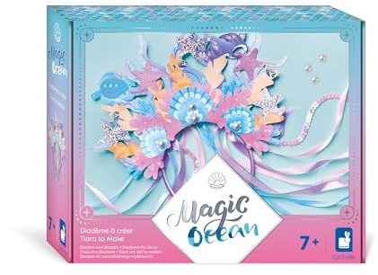 Janod - Magic Ocean - Diadem zum Basteln - Basteln für Kinder - Kreativset - Schmuckherstellung - Kostümzubehör für Kinder - Kinderspiel ab 7 Jahre - J09137