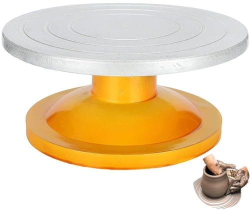 Glixoft 30 cm Töpfer-bildhauerscheibe, Robuste Töpfer-bandierscheibe, Manuell Drehbarer Drehteller Für Tonmodellierung, Skulptur, Kuchenherstellung
