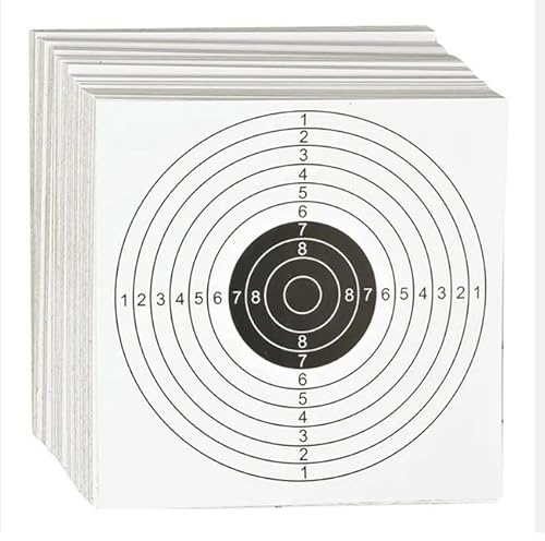 Pack de 100 cibles -14x14cm - Airsoft, Plomb, 22LR -Cibles d’Entraînement- idéal Tir Sportif, Réglage et Précision-