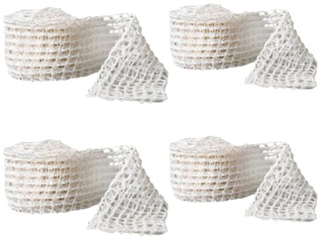 Jlkegfdf Fleischnetz-Rolle | 4 Rollen Lebensmittelqualität Fleischverpackungsnetz | 1 m + 2 m, geräuchertes Fleisch, Geflügel, Schinkennetz, Fleisch, Metzgerschnur, Netz für Küche, Kochen,