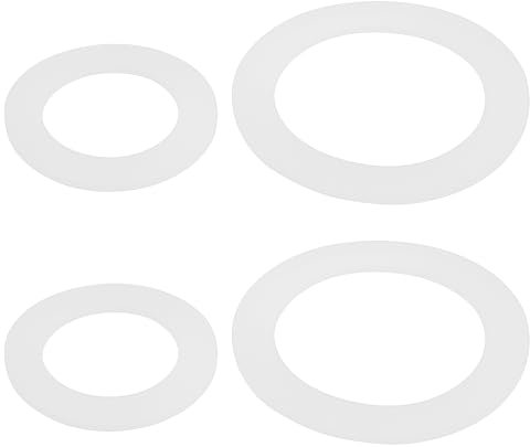 YINETTECH 2Sets Silicone Flush Valve Base Sealing Washer Toilet Cistern Seal Compatible with Grohe Adagio 43808000 43544000 Piston (66x46.5x2mm 47x30x2mm)