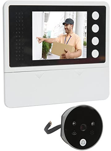 Caméra judas, caméra grand angle 135 °, écran LCD HD, visionneuse de porte numérique, prise en charge de la conversation bidirectionnelle, alimentée par batterie, caméra de sonnette vidéo intelligente