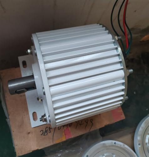 Generador de alternador 1000W,24V 48V 96V 220V magnético permanente para turbina eólica - dinamo Motor eléctrico sin Engranaje trifásico para aerogenerador Horizontal& turbina agua