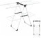 COSTWAY Foldable Clothes Drying Rack, 2-Level Clothes Airer Dryer Horse with Height-Adjustable Wings, 33 Rails & Sock Clips, Stainless Steel Freestanding Laundry Rack for Indoor Outdoor (White)