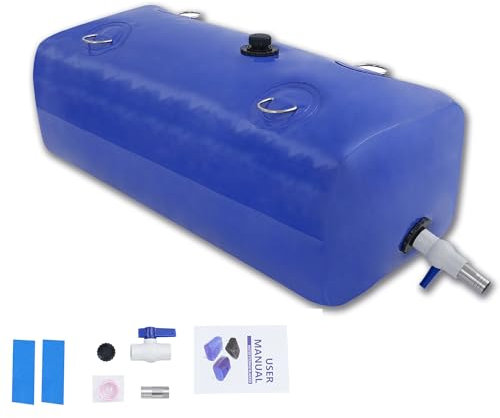 Tanica per acqua pieghevole, 110 l, contenitore per bolle d'acqua con conduttore dell'acqua e anello di trazione, sacco d'acqua portatile per riserva d'acqua di emergenza, all'aperto, casa e