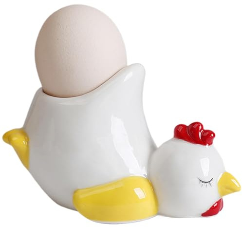 Coquetier en céramique pour œufs à la coque, poulet/canard, magicien de district, support d'exposition amusant, passe au lave-vaisselle, pour la famille, les amis