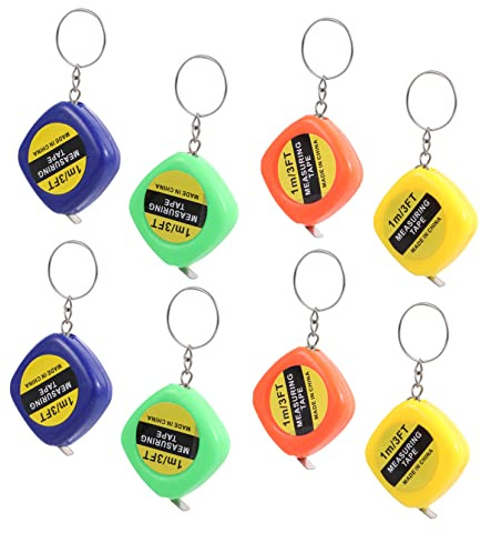 SHINEOFI Mini Ruban À Mesurer Rétractable Avec Porte-Clés Lot De 20 Verrou Coulissant Stable Compact Et Pratique Pour Bricolage Et Usage Extérieur