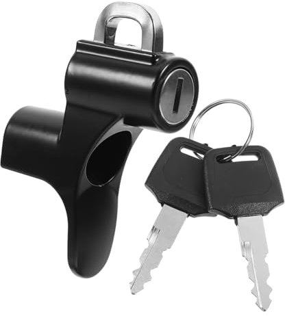 TOPBATHY Candado Aluminio Casco Motocicleta de Antirrobo Negro para de de Aleación Ligero Sistema de Seguridad Confiable para Scooter