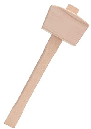 FTVOGUE Mazos de Madera, Carpintero de Carpintericias Mallet de Haya Mazor Alta, Peso Ligero para Estudio de Carpintería, Bloques de Madera, Mazos