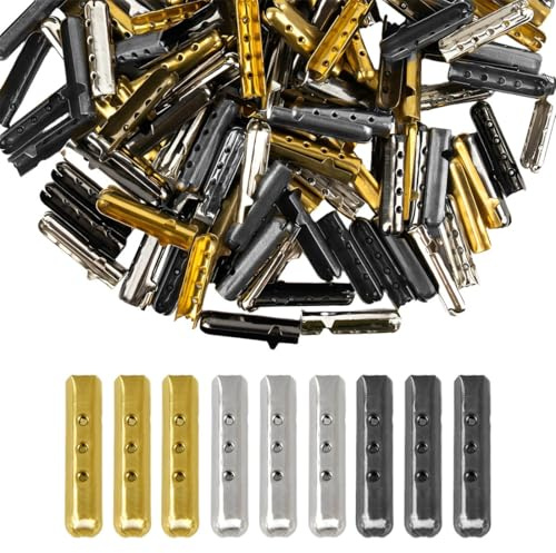 BDEPSTR Kordelenden,60 Stück Schnürsenkelspitzen,Kordelenden Metall Schnürsenkelkopf,Kordelendens für Schnürsenkel,für Schnürsenkel,Hoodie,Hosen,Seil Reparatur