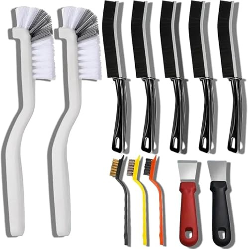 12PCS Crevice Cleaning Brush, Thin Hard Bristle Crevice Cleaning Tool Supplies for Tight Place, Multifunctional Cleaning Brush for Home, Kitchen, Bathroom,Toilet, Window Groove, Car Various Gap