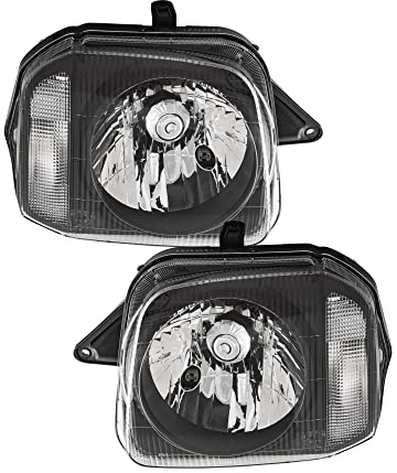Halogen Scheinwerfersatz Scheinwerfer Satz Hauptscheinwerfer Set links rechts elektrisch W5W H4 PY21W passend für Jimny Geländewagen Geschlossen SN FJ