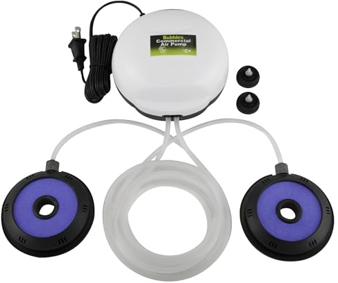 Marine Metal A-3 Commercial Air Bubbles Pump Kit, Aerator for Bait Buckets or Aquarium Tanks (110 Volts)
