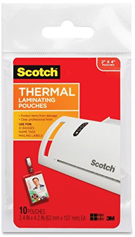 3 M tp5852–10 Scotch Thermal Laminierfolien – Laminierfolien/Tabelle Größe: 6,4 cm Breite x 10,8 cm Länge – Klar – 10/Pack