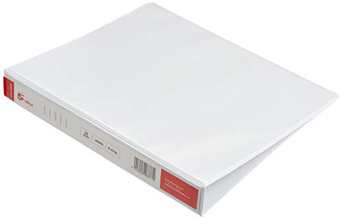 5 Star A4 Ring Binder Presentation Folder 4 D-Ring 25mm White (Pack of 10)