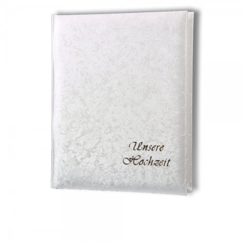 Passepartout Fotoalbum weiss B2150 (21) mit Goldschrift Unsere Hochzeit 15x21