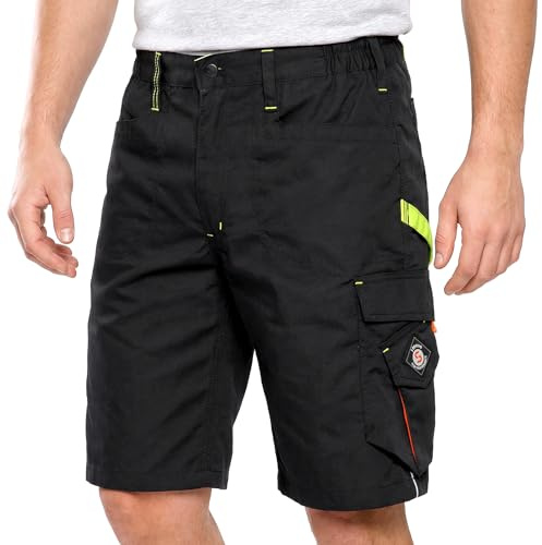 Stenso Prisma Kurze Arbeitshose Herren Cargotaschen Schwarz EU54