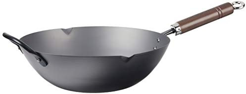 YOSHIKAWA 89917-8 Svart stål Peking Wok