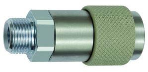 RIEGLER 141876-426.12-DREH-GR - Acoplamiento giratorio de seguridad NW 6, ISO 6150 C, G 3/8 AG, color gris, 1 unidad